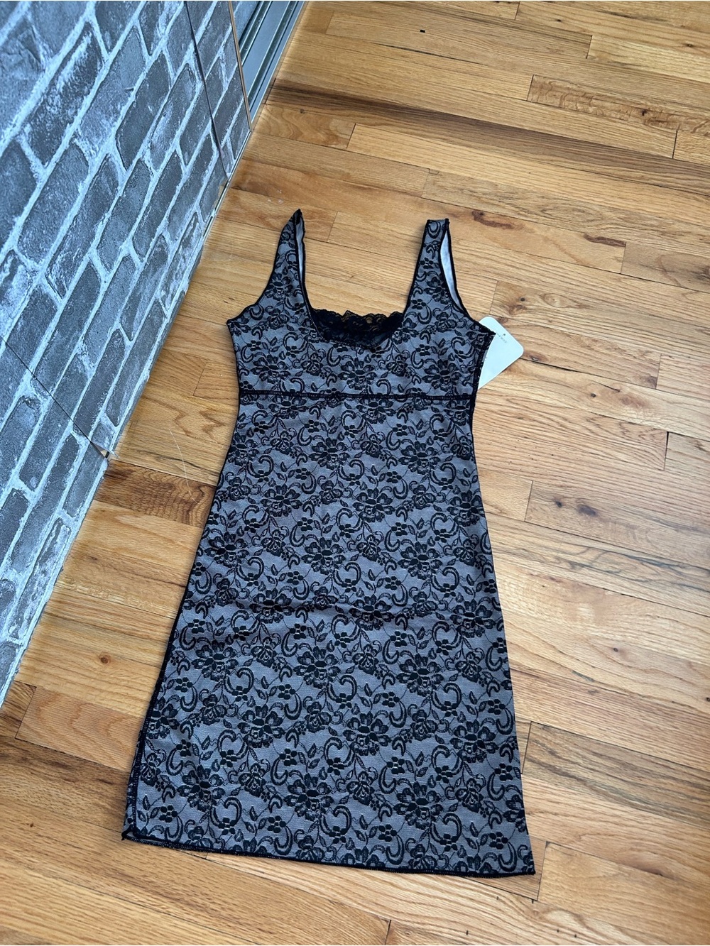 Black Liner slip with lace
